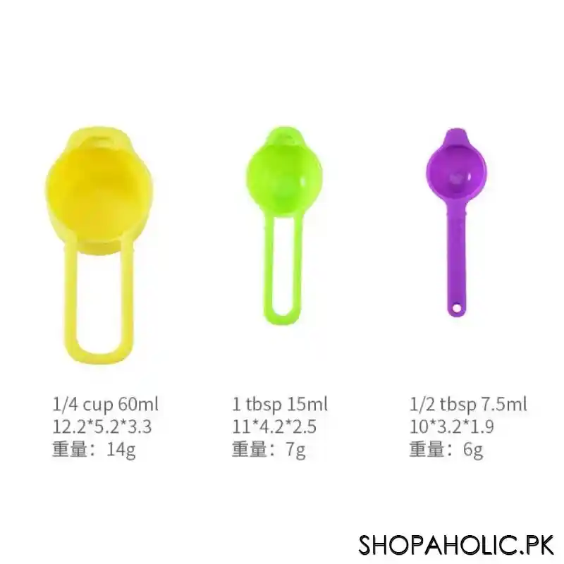 (set of 6) plastic measuring cup spoons image3