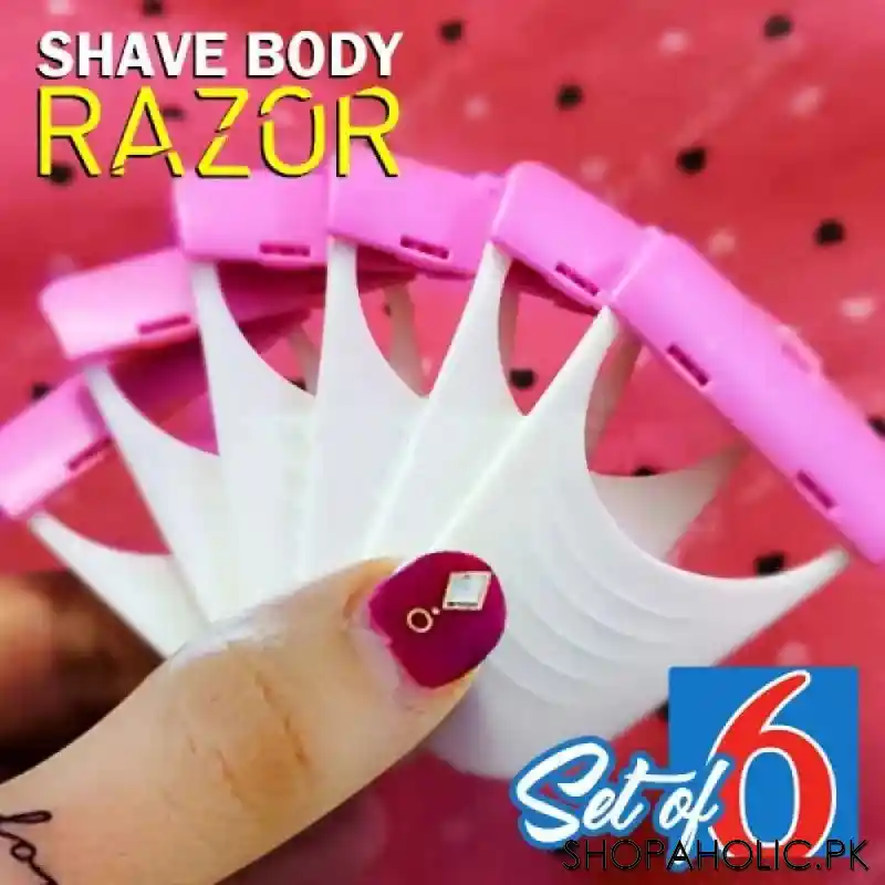 (set of 6) shave body razor for women main image