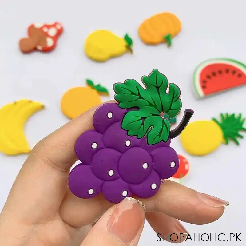 (set of 6) silicone fruit shaped fridge magnets image4