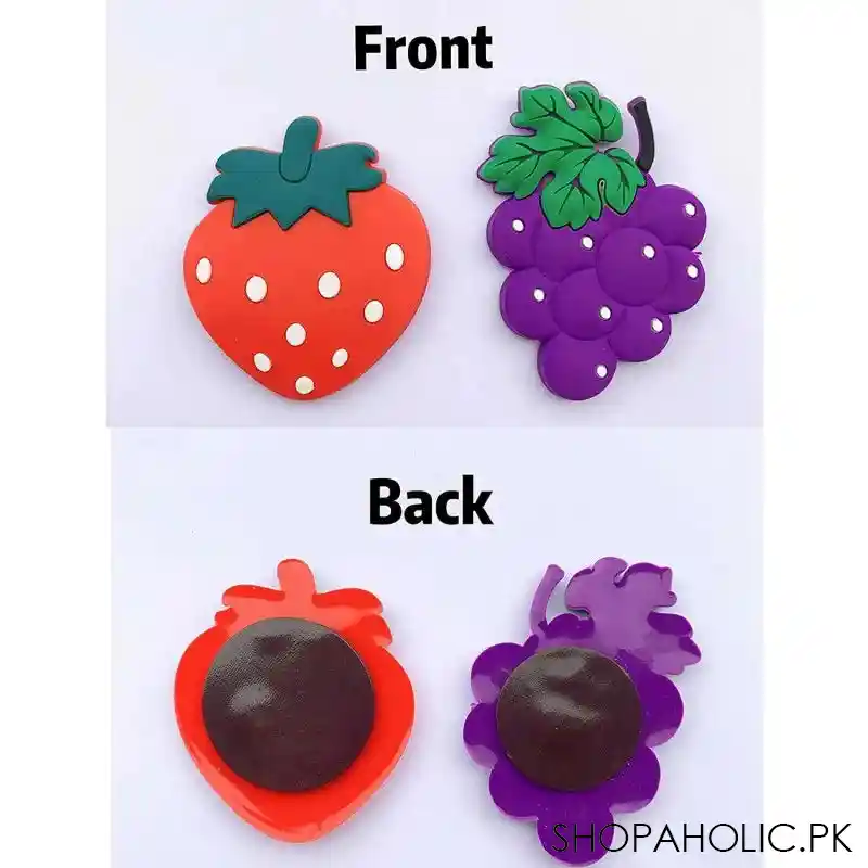 (set of 6) silicone fruit shaped fridge magnets image7