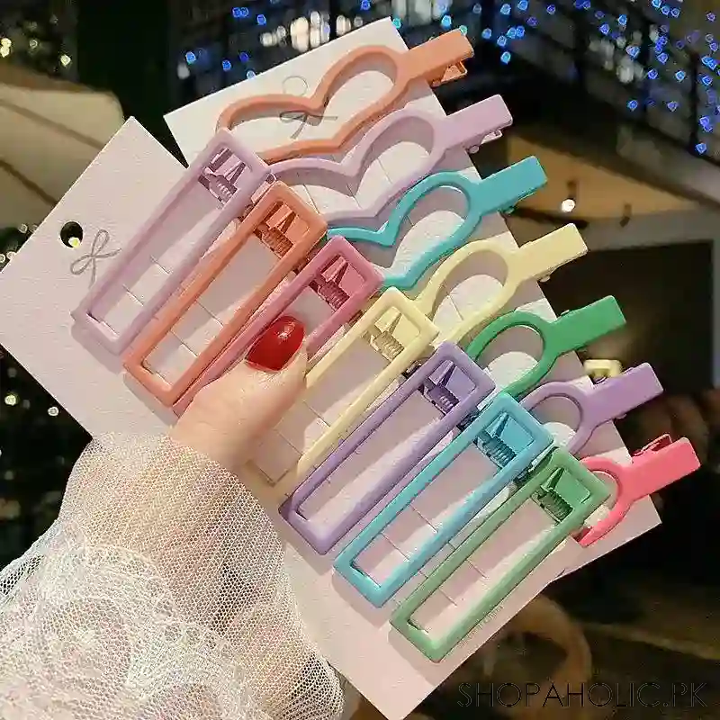 set of 7 colorful hair clips image2