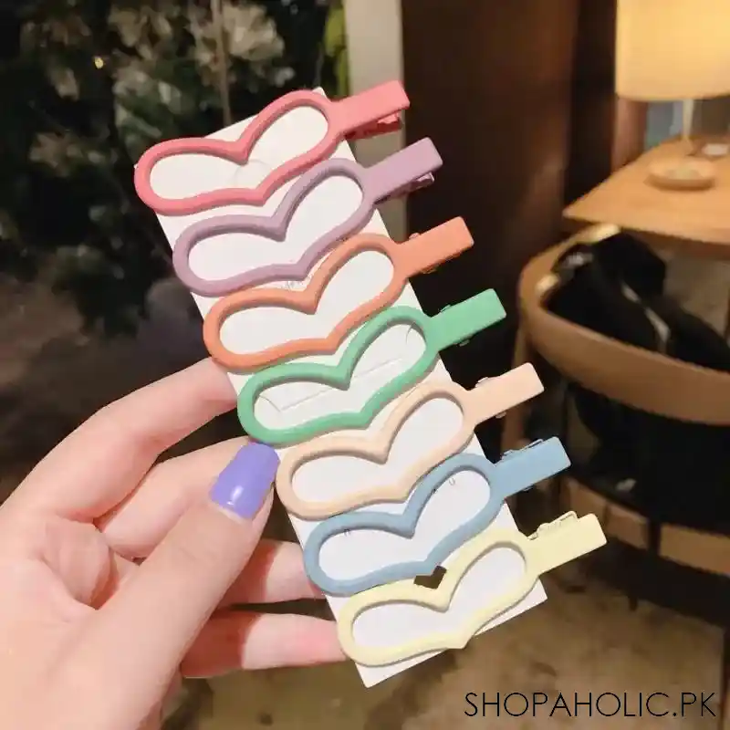 set of 7 colorful hair clips image4