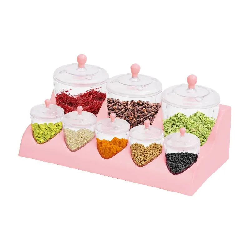 set of 8 countertop spice organizer image3