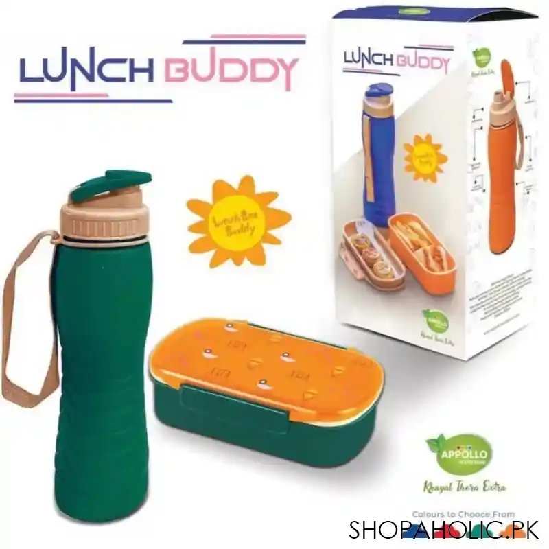 set of lunch box with water bottle main image