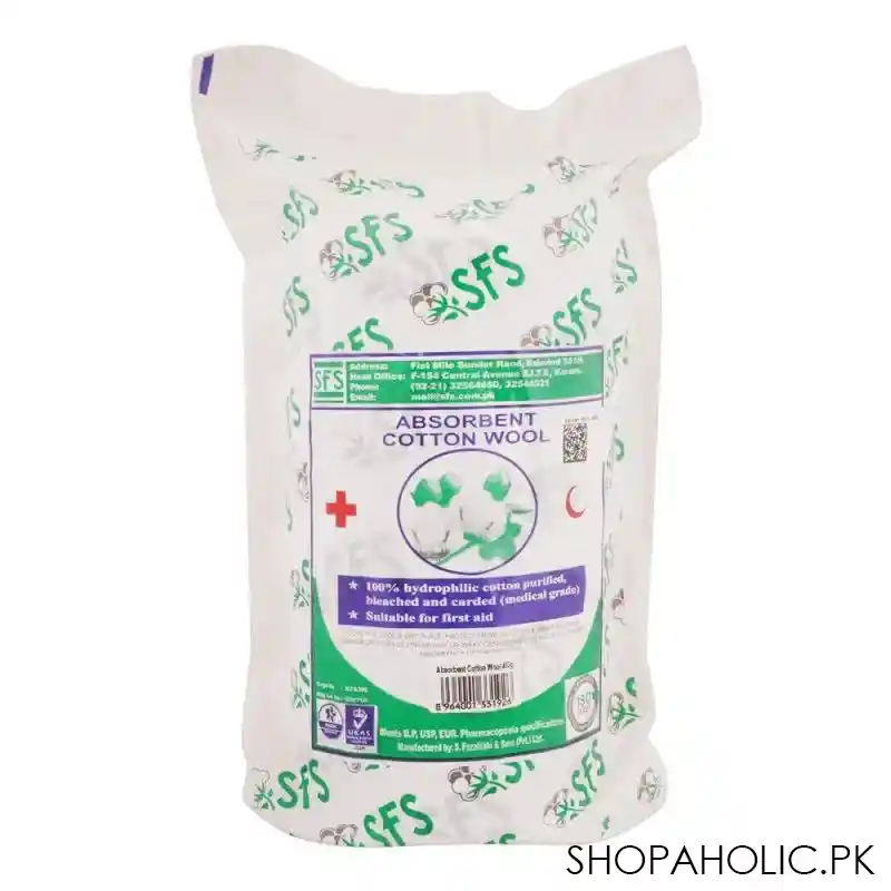 sfs absorbent cotton wool, 400g main image