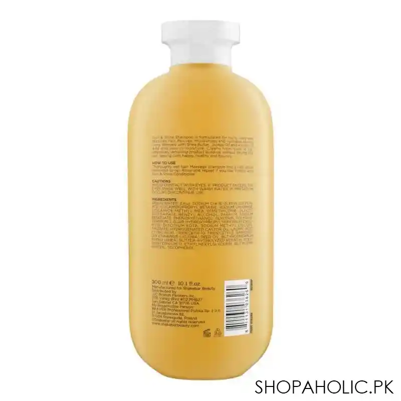 shakebar curl & shine sulfate & paraben free shampoo, for curly, coily and textured hair, 300ml image2