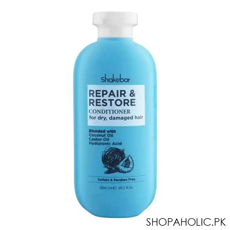 shakebar repair & restore sulfate & paraben free conditioner, for dry, damaged hair, 300ml main image