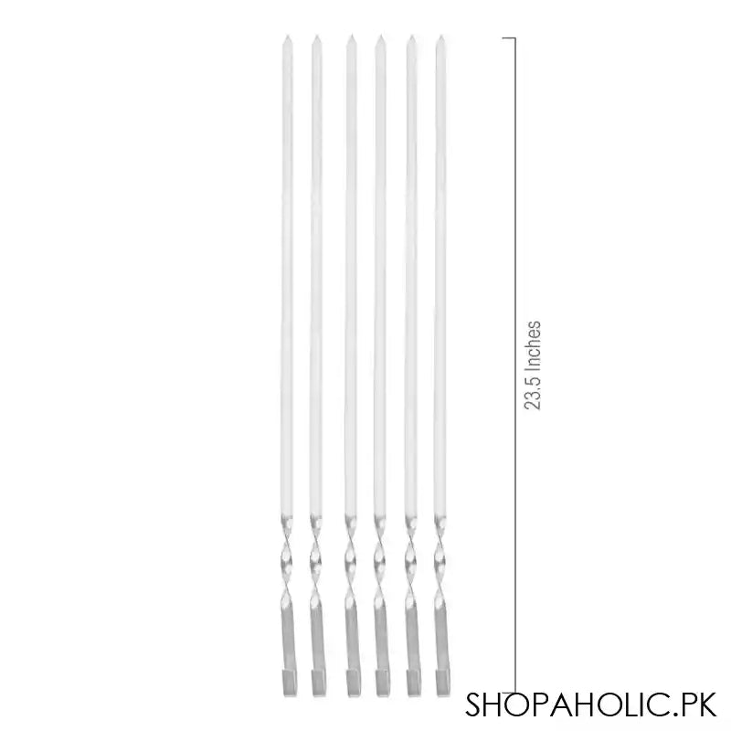 Shangrilla BBQ Stick Plain Iron China Patti Large, 23.5 Inches BBQ Sticks, Ideal For Seekh Kebab, BBQ, Tikka Boti, 6-Pack - Image 5