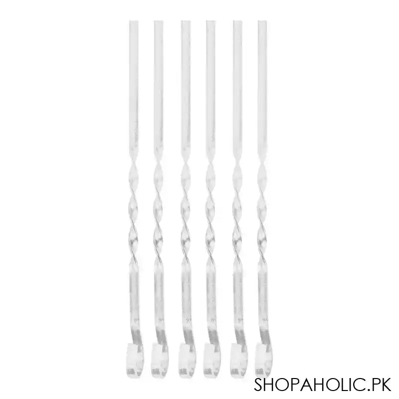 Shangrilla BBQ Stick Plain Iron China Patti Medium, 18.4 Inches BBQ Sticks, Ideal For Seekh Kebab, BBQ, Tikka Boti, 6-Pack - Main Image