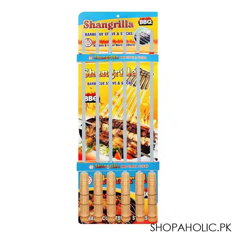 Shangrilla Iron BBQ Stick Plain Slim, 6-Pack - Image 2