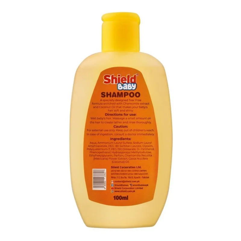 shield baby chamomile extract & coconut oil shampoo, mild on the eyes, 100ml image2