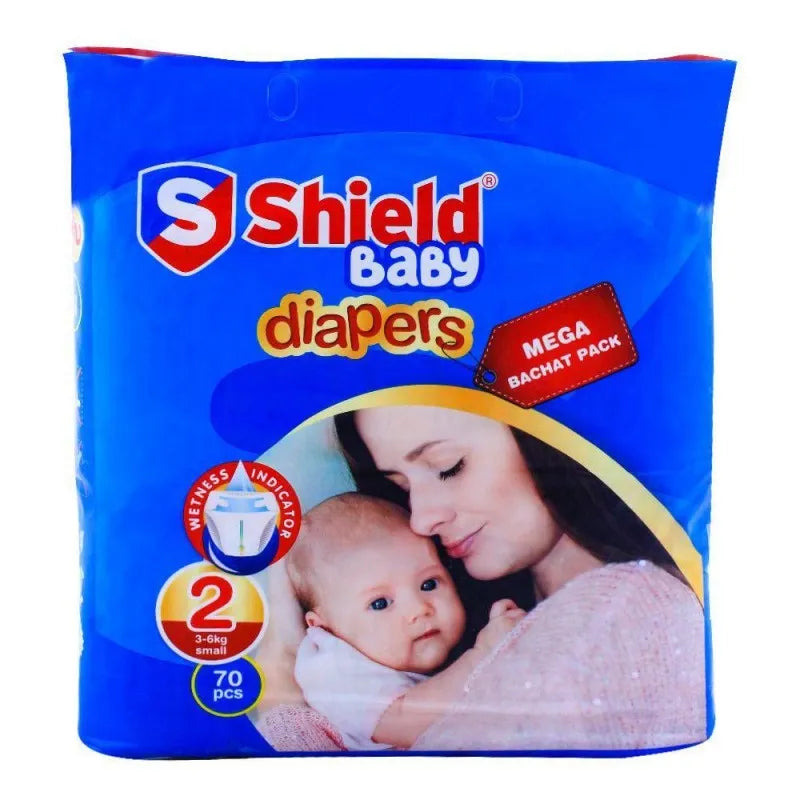 shield baby diapers no. 2, 3 6kg small, 70 pack main image