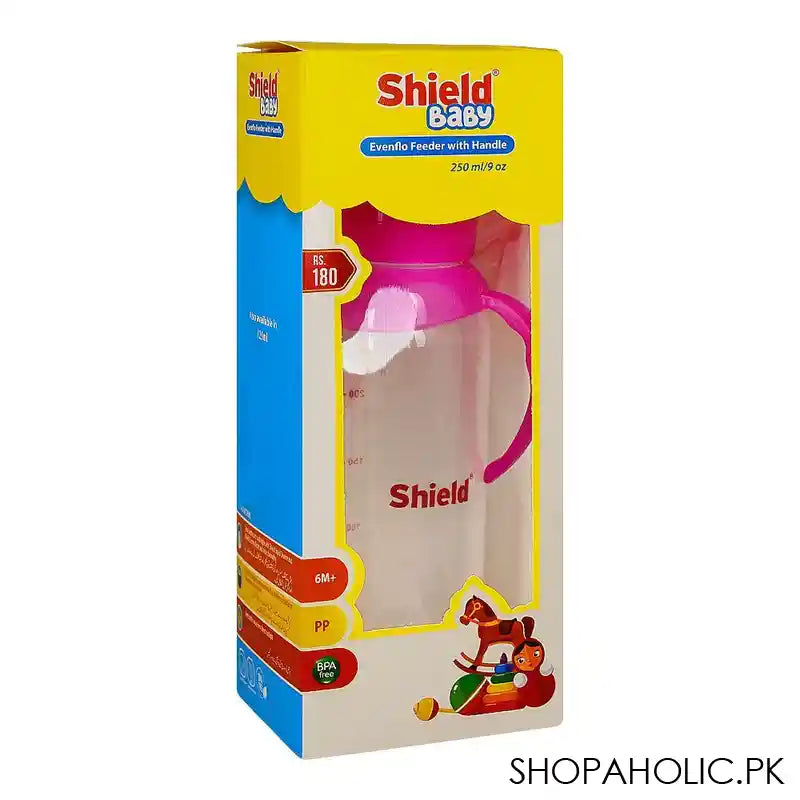 Shield Baby Evenflo Feeder With Handle, 6m+, BPA Free, Pink, 250ml - Image 4