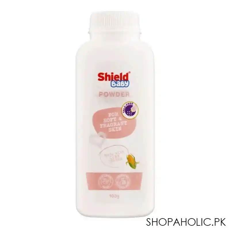 shield baby powder, for soft & fragrant skin, 100g main image