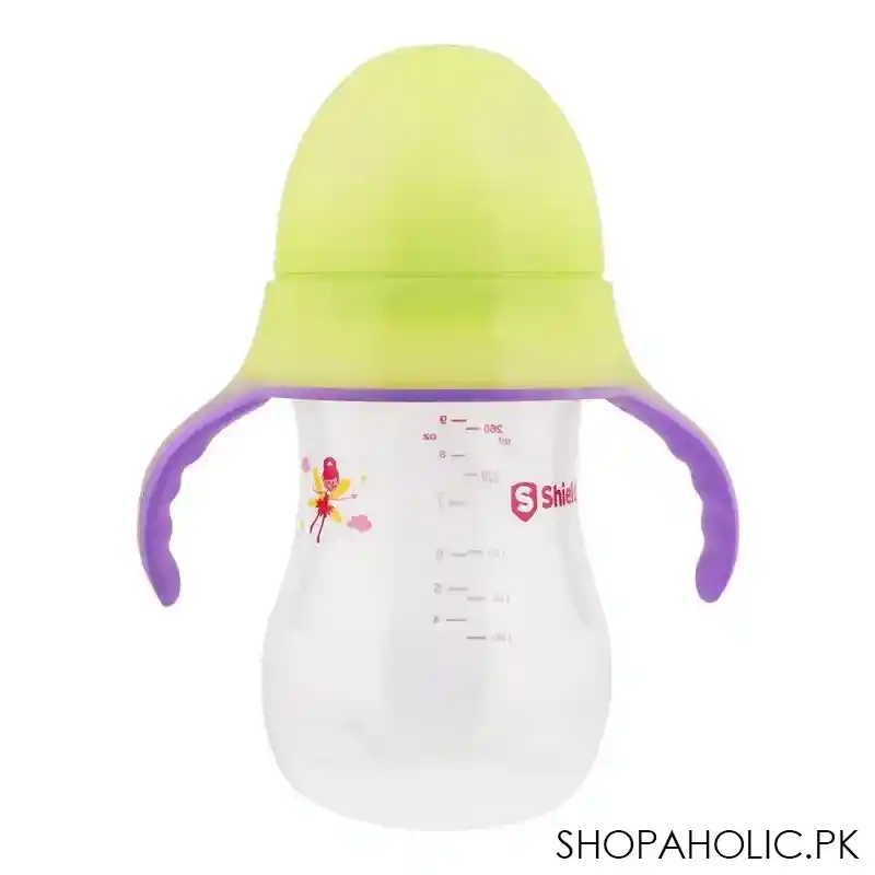 shield glow in the dark wide neck anti colic feeder, 260ml, 12 months+ main image