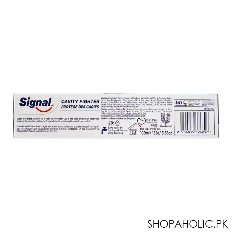 signal cavity fighter double action protection toothpaste, 100ml image3