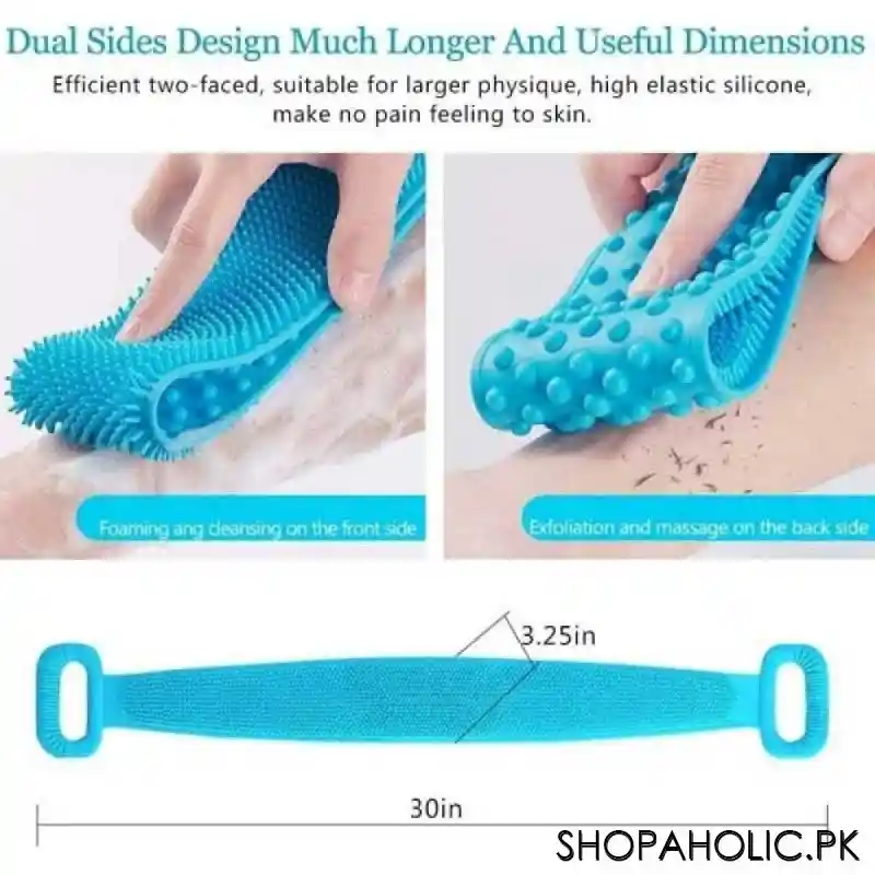 silicone body back scrubber for skin deep cleaning image2