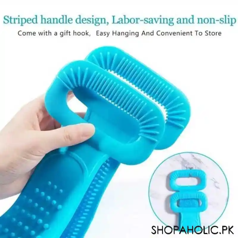 silicone body back scrubber for skin deep cleaning image3