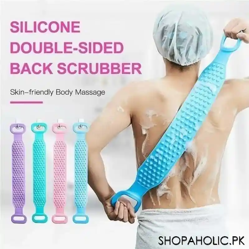 silicone body back scrubber for skin deep cleaning main image