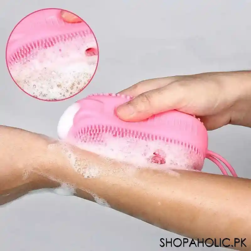 silicone body scrubber bath brush image5