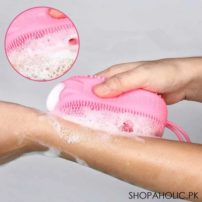 silicone body scrubber bath brush image5