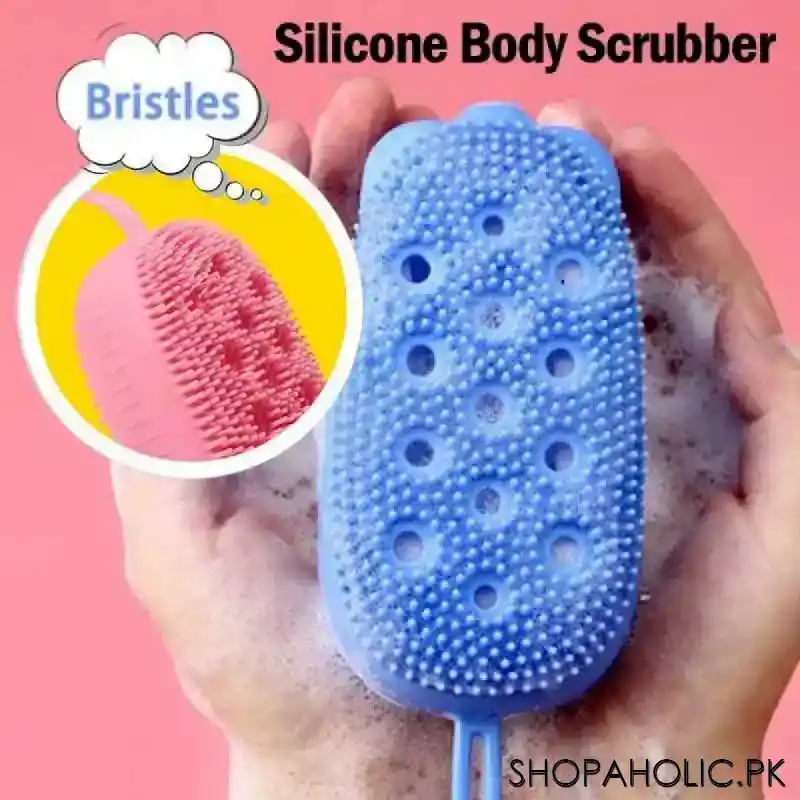 silicone body scrubber bath brush main image