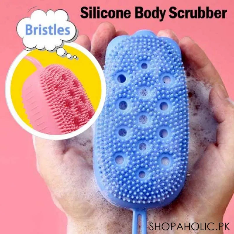 silicone body scrubber bath brush main image