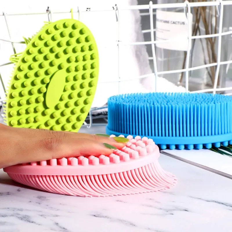 silicone double sided baby shower brush image2