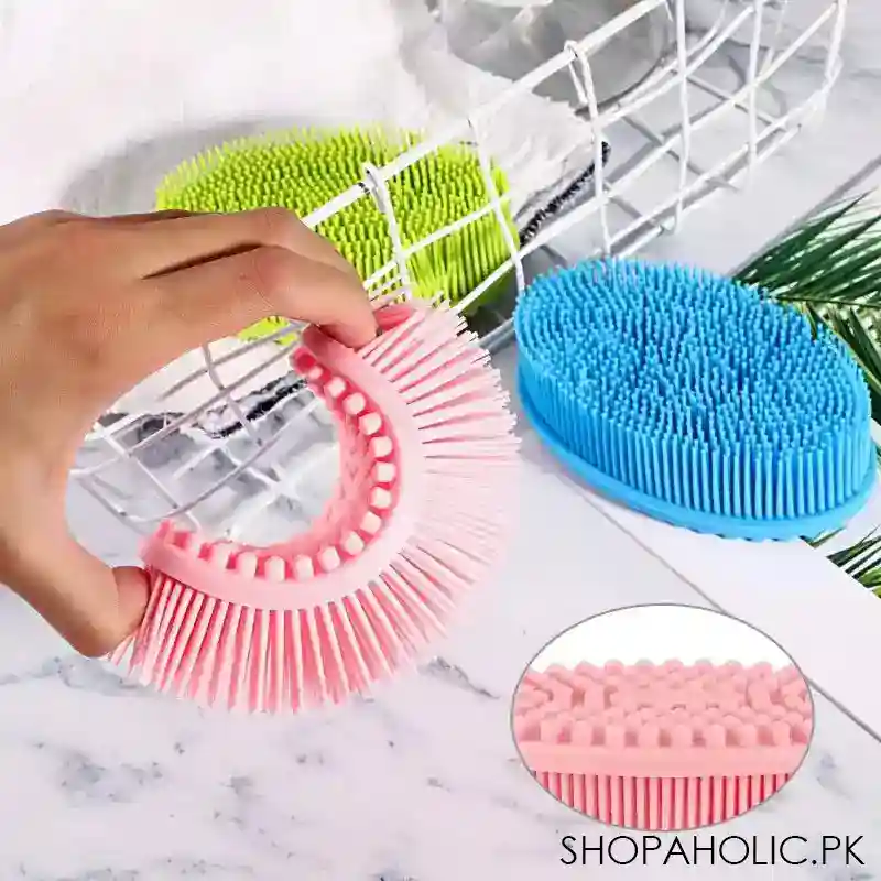 silicone double sided baby shower brush image5