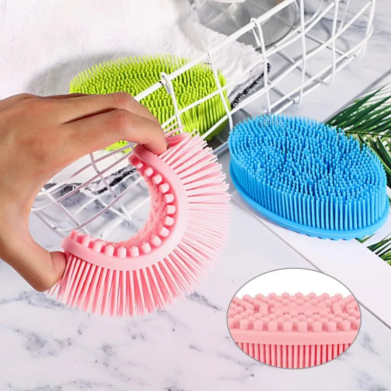 silicone double sided baby shower brush image5