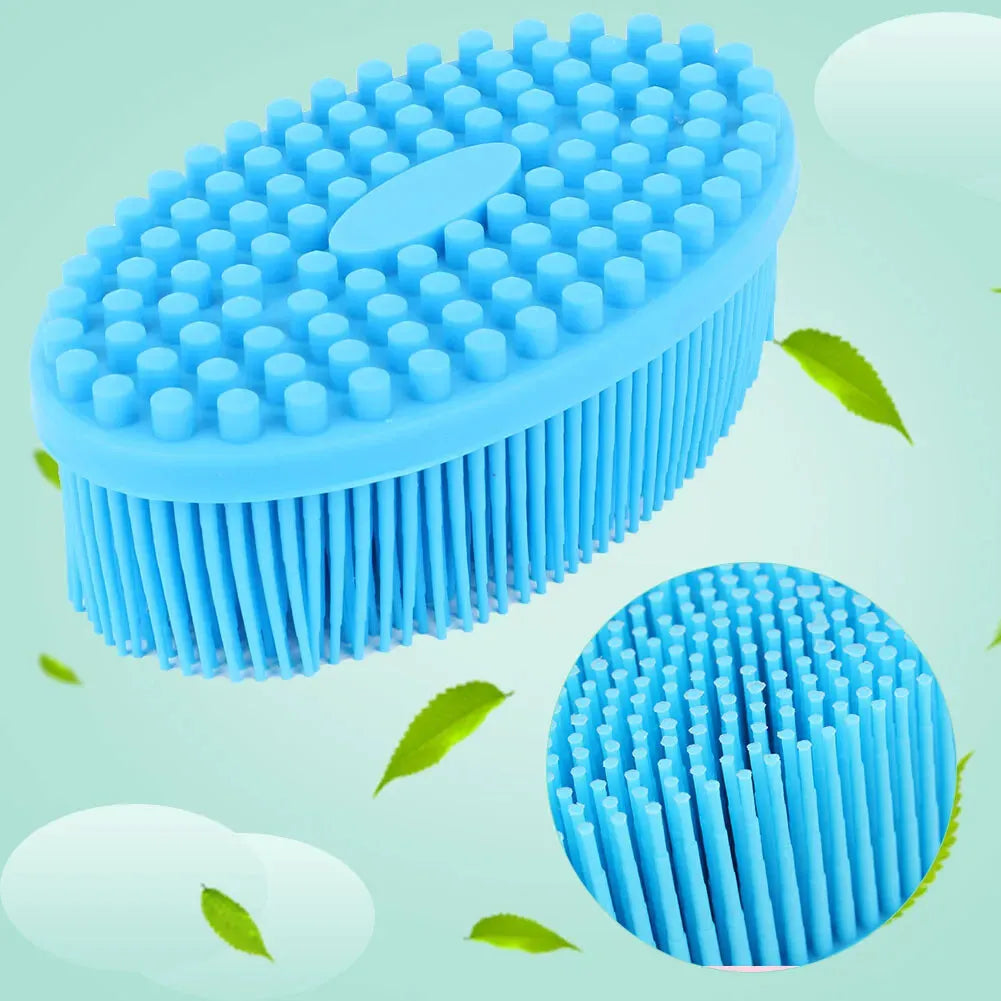 silicone double sided baby shower brush main image