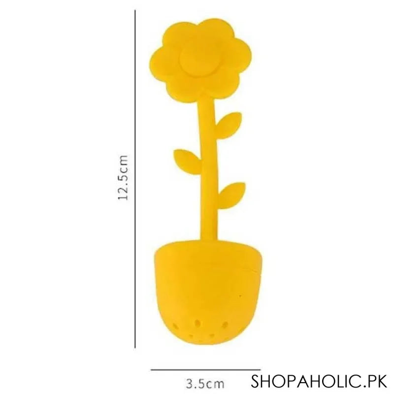 silicone flower shape tea strainer infuser image2