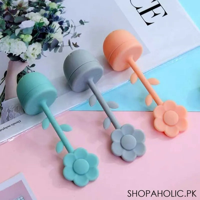 silicone flower shape tea strainer infuser image3