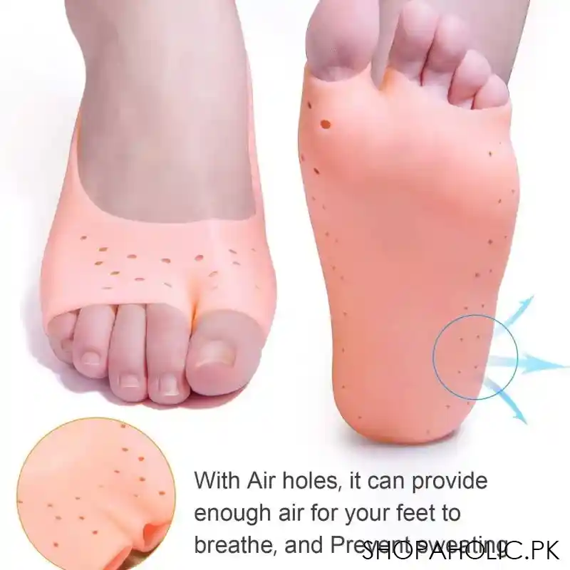 silicone foot care protector for relieve dry cracked heels and feet main image