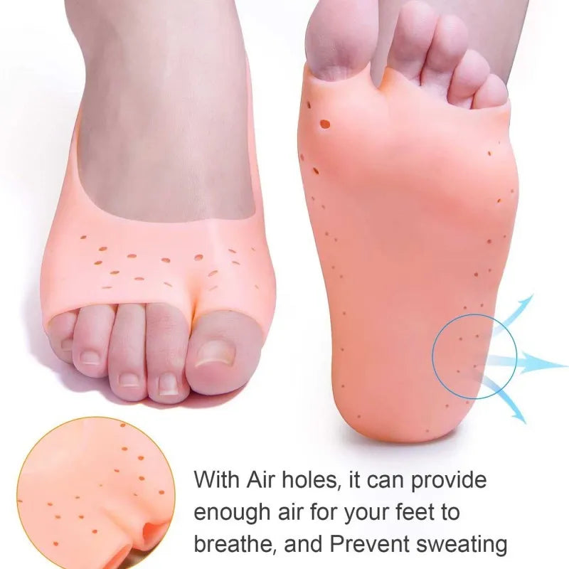 silicone foot care protector for relieve dry cracked heels and feet main image