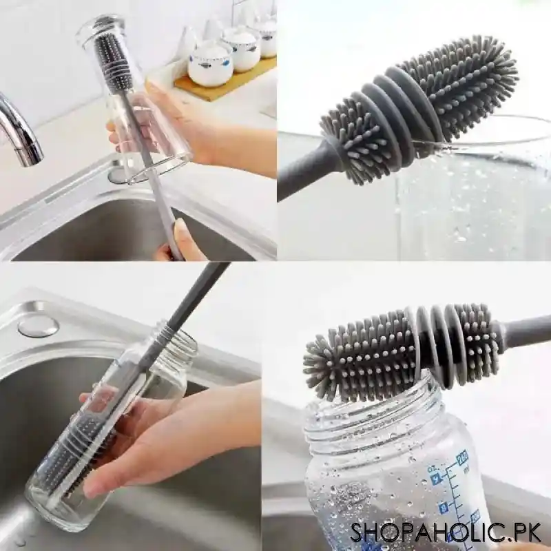 silicone long handle bottle cleaning brush image6