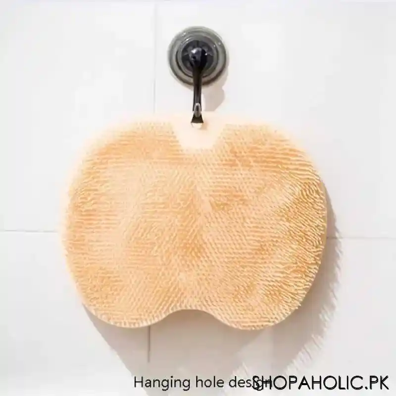 silicone non slip back brush and foot massager scrubber mat image3