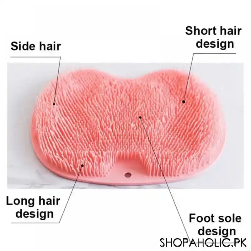 silicone non slip back brush and foot massager scrubber mat image5