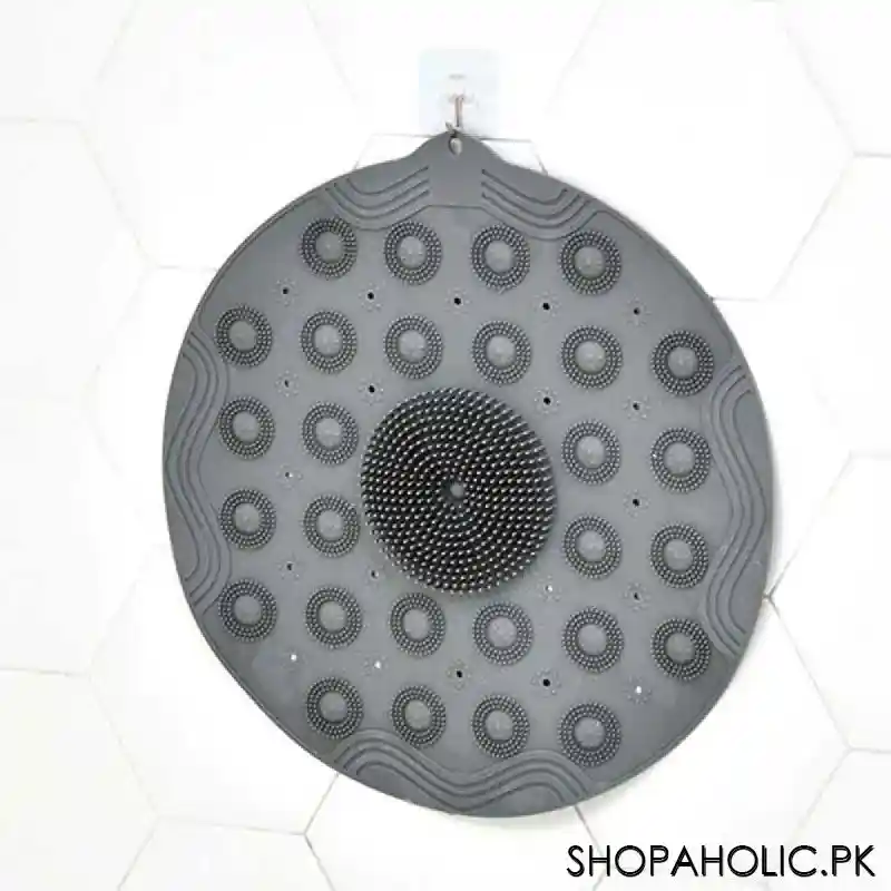 silicone non slip round bathroom mat image3