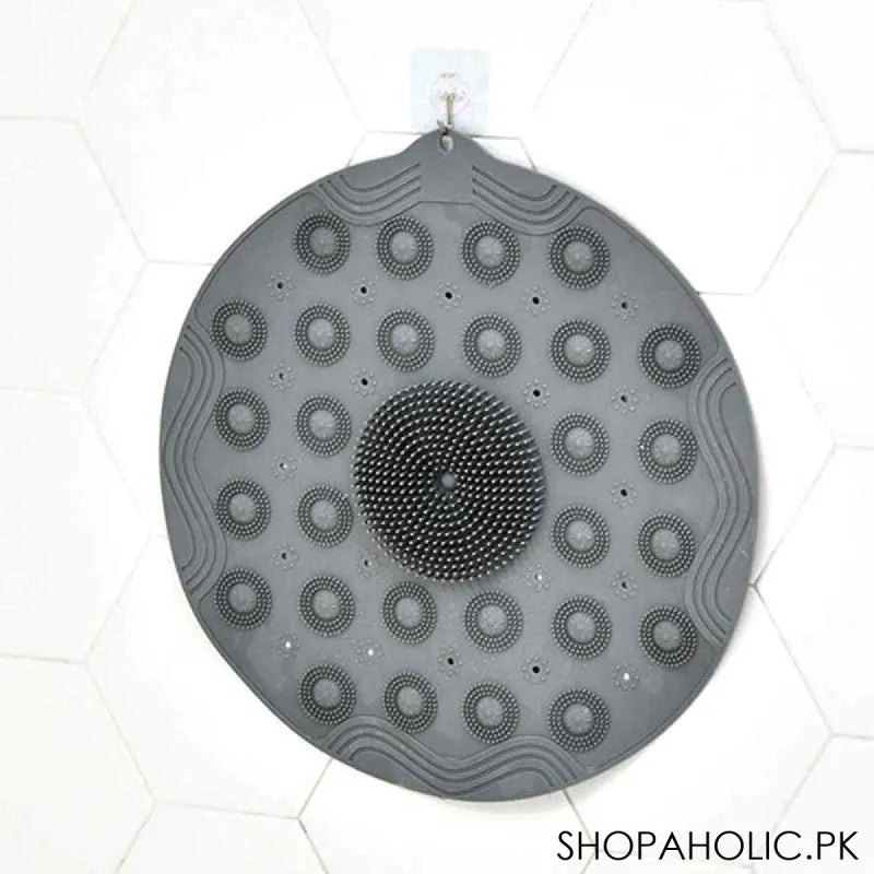 silicone non slip round bathroom mat image3