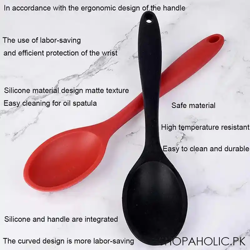 silicone nonstick mixing and serving spoon image3