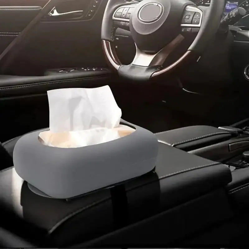 silicone punch free tissue box with sucker image5