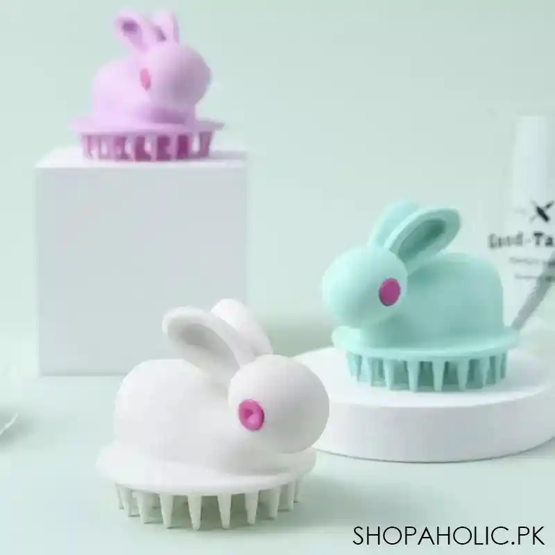 silicone rabbit baby bath brush main image