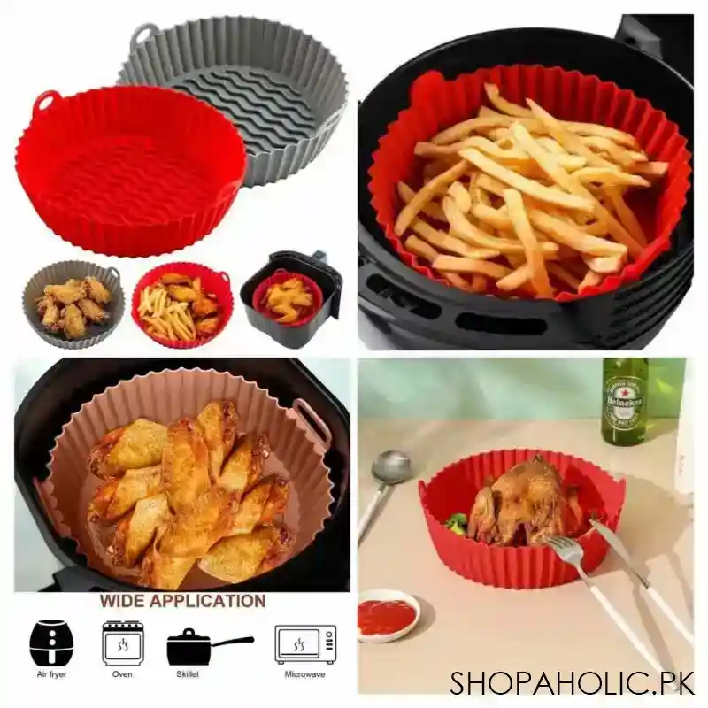 silicone reusable air fryer baking tray image4