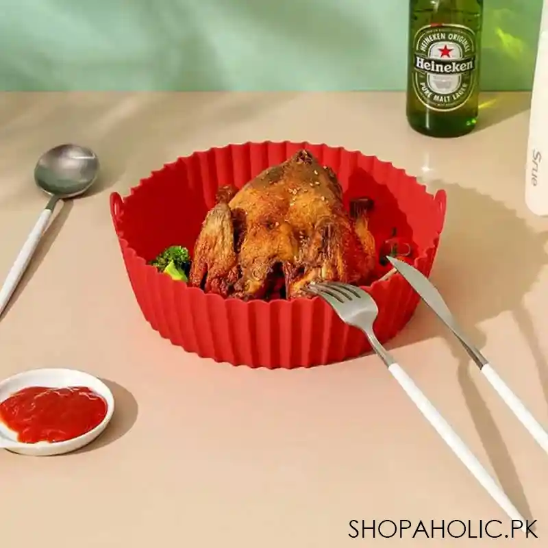 silicone reusable air fryer baking tray main image