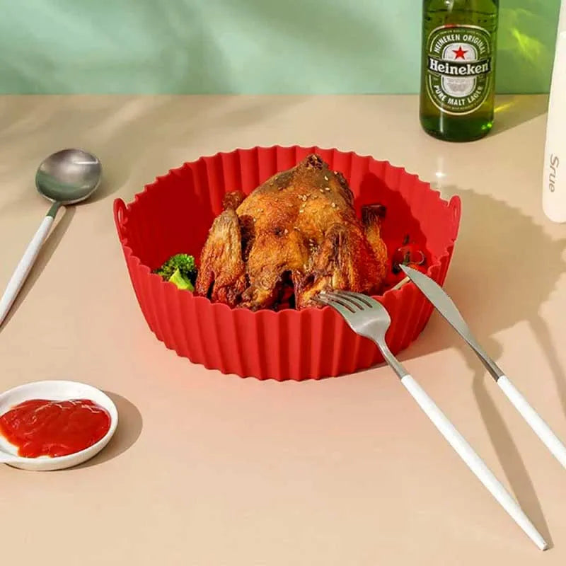 silicone reusable air fryer baking tray main image