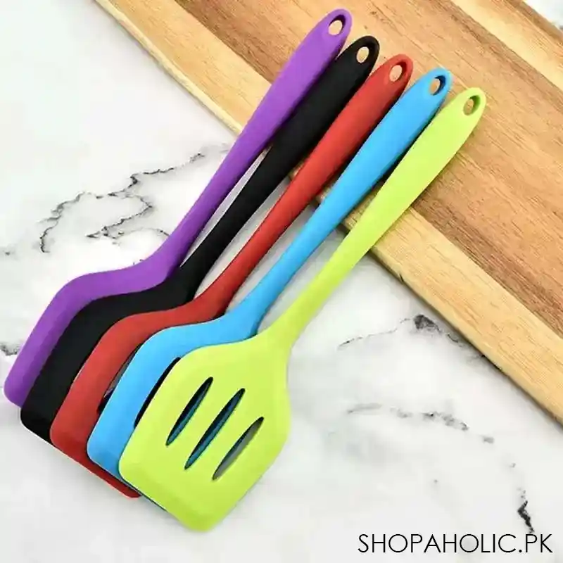 silicone slotted turner utensil spatula shovel cooking tool image4