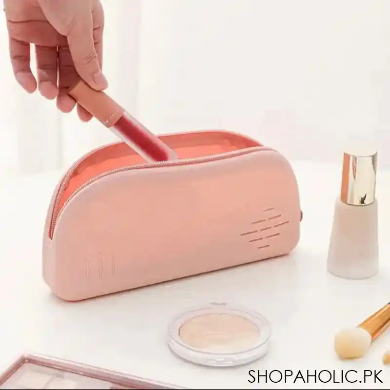 silicone waterproof makeup brush case main image