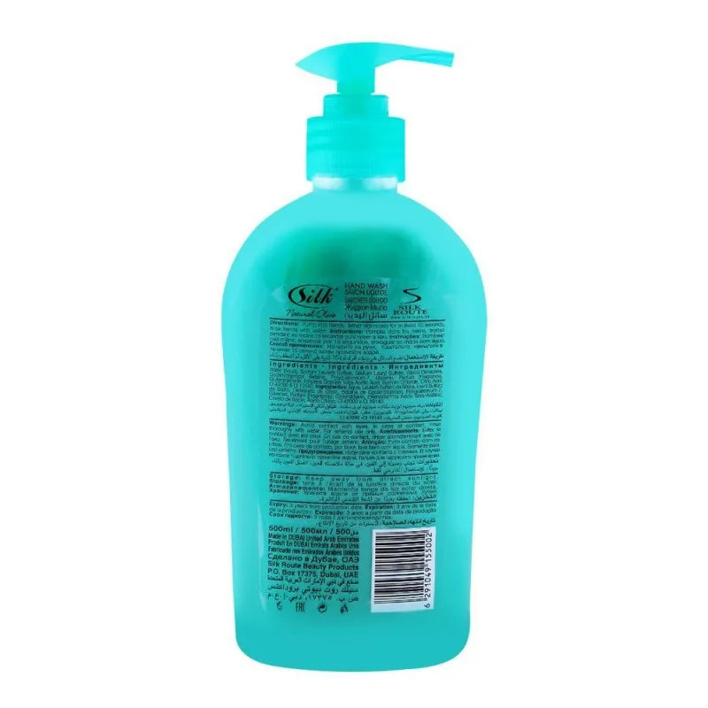 silk hand wash, natural olive with natural moisturisers 500ml image2