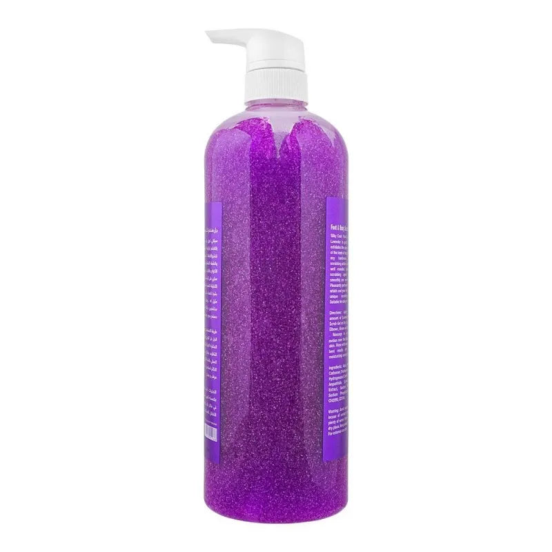 silky cool extra foot & body scrub gel, lavender, 1000ml image2